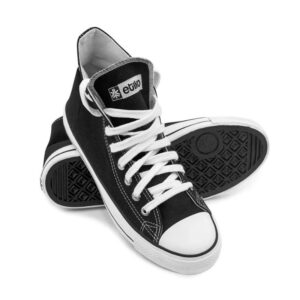 etiko high top sneakers black & white