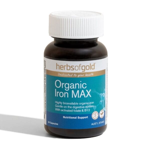 herbs of gold organic iron max 30 capsules
