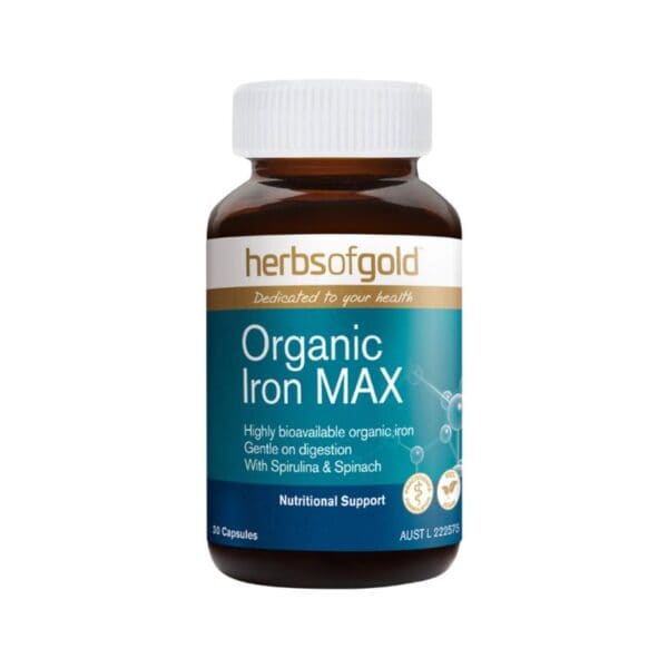 Herbs of Gold Organic Iron MAX - 30 Capsules